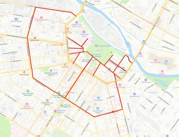 Сегодня в центре Тулы перекрыли дороги
