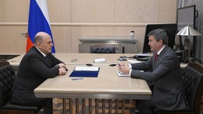 Встреча Михаила Мишустина с ректором Российской академии народного хозяйства и государственной службы при Президенте Российской Федерации Алексеем Комиссаровым