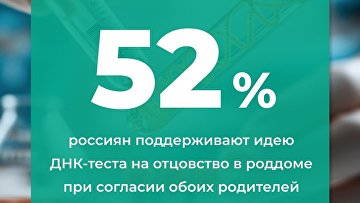 ВЦИОМ: половина россиян поддерживает идею ДНК-теста на отцовство в роддоме