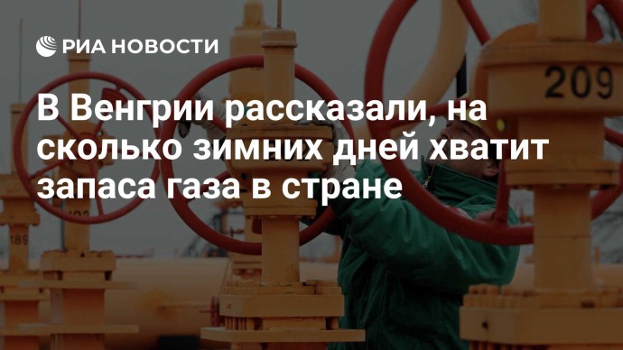 В Венгрии рассказали, на сколько зимних дней хватит запаса газа в стране