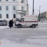 Карета скорой помощи попала в аварию в Якутске