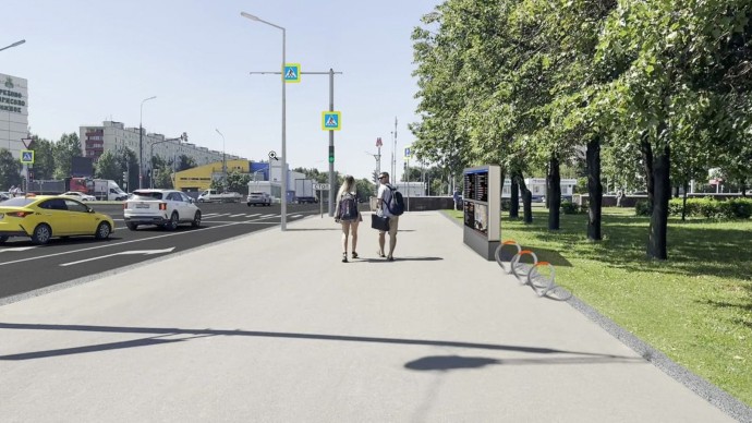 Около станции метро «Домодедовская» обновят остановки, тротуары и фонари