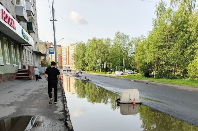 На Никольском проспекте Архангельска восстановят работу ливневой канализации