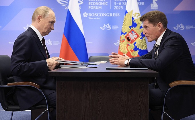 Рабочая встреча с губернатором Приморского края Олегом Кожемяко