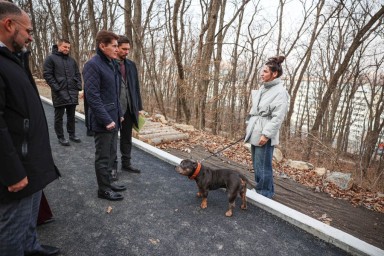 Новый парк в Снеговой Пади прошёл проверку Олега Кожемяко