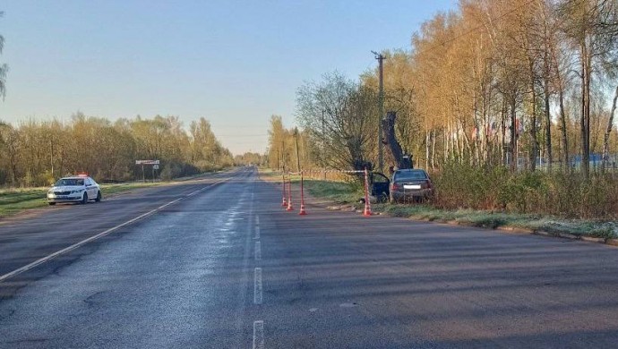 В Старой Руссе погиб водитель съехавшей в кювет иномарки