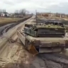 Российский управляемый по оптоволокну FPV-дрон поразил танк M1 Abrams в Курской области