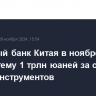 Народный банк Китая в ноябре влил в финсистему 1 трлн юаней за счет новых инструментов