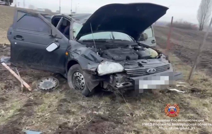 В Белгородском районе водитель «Лады» на высокой скорости вылетел в кювет и погиб