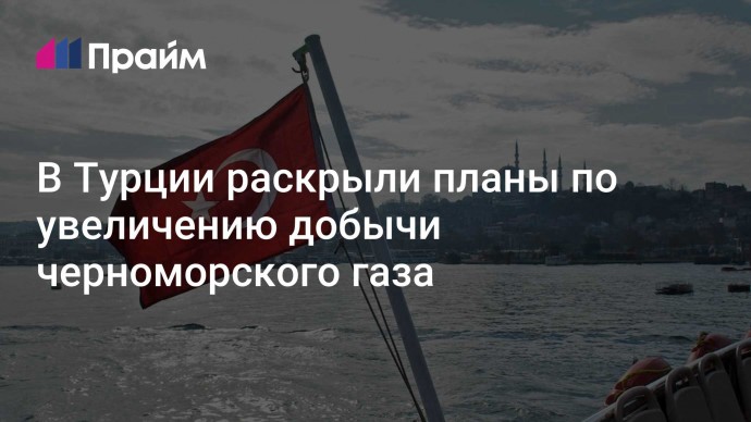 В Турции раскрыли планы по увеличению добычи черноморского газа