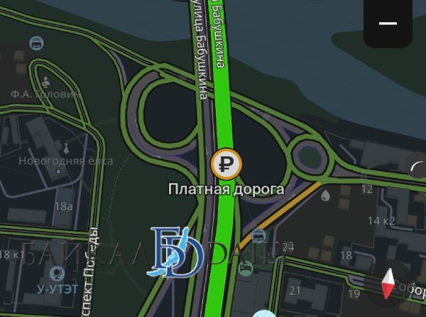 Улан-удэнцы наткнулись на «платную дорогу» в навигаторе