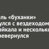 Водитель «буханки» столкнулся с вездеходом на льду Байкала и несколько раз перевернулся