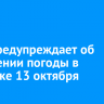 МЧС предупреждает об ухудшении погоды в Иркутске 13 октября