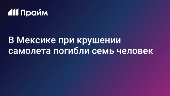 В Мексике при крушении самолета погибли семь человек