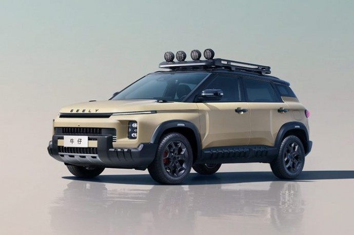 Geely раскрыла брутальную внешность своего нового кроссовера Cowboy