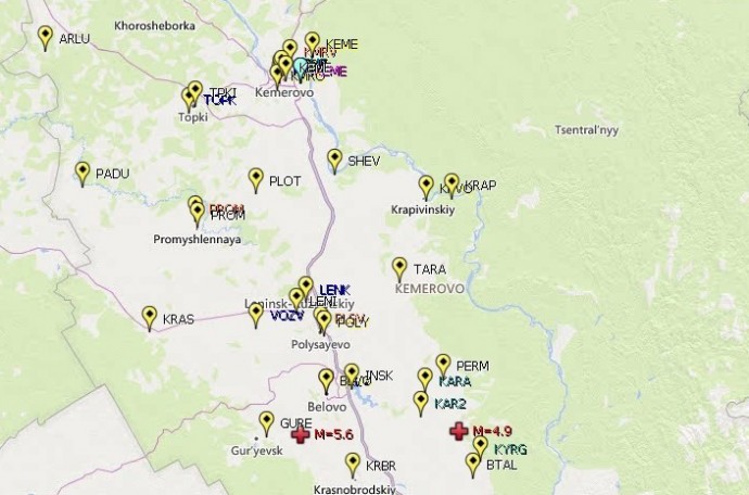 Уральские ученые создали карту сейсмичности Кузбасса и Алтая