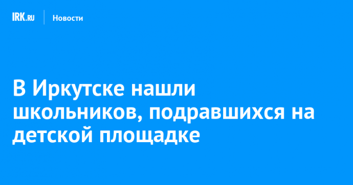 В Иркутске нашли школьников, подравшихся на детской площадке