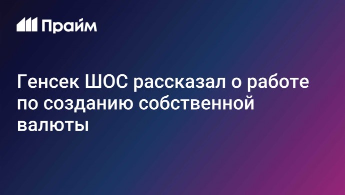 Генсек ШОС рассказал о работе по созданию собственной валюты