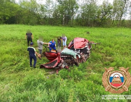 В Башкирии на трассе М-5 Lada Xray влетела в КамАЗ: водитель погиб