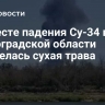 На месте падения Су-34 в Волгоградской области загорелась сухая трава