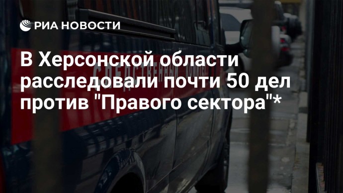 В Херсонской области расследовали почти 50 дел против "Правого сектора"*