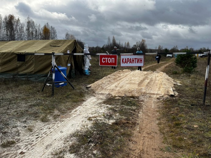 В Демянском округе прошли учения по ликвидации очагов особо опасных болезней