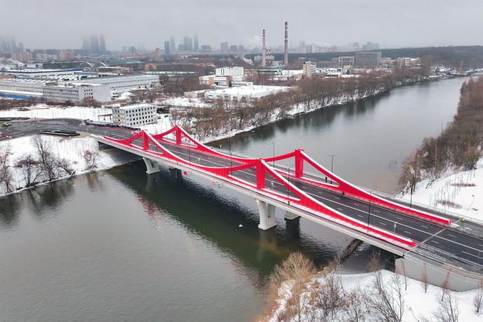 Сергей Собянин объявил об открытии нового моста через Москву-реку