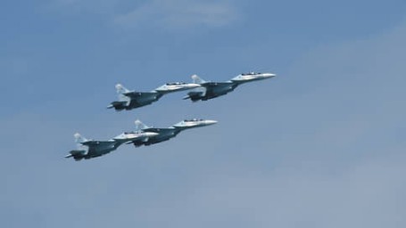 Су-27 сопроводил три военных британских самолета над Черным морем