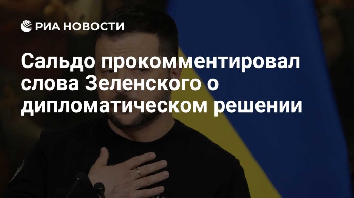 Сальдо прокомментировал слова Зеленского о дипломатическом решении