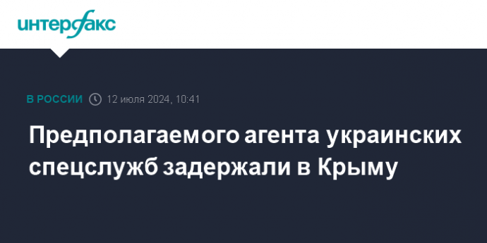 Предполагаемого агента украинских спецслужб задержали в Крыму