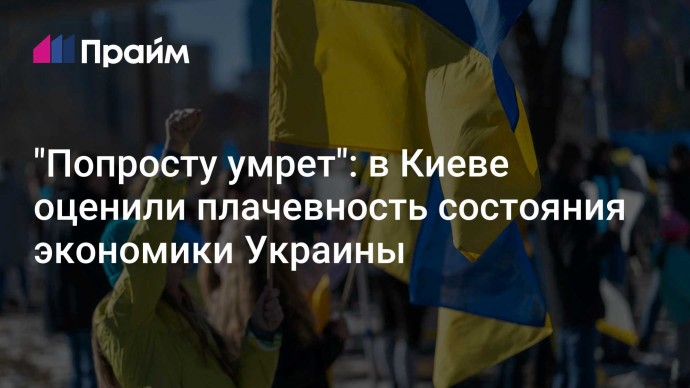 "Попросту умрет": в Киеве оценили плачевность состояния экономики Украины