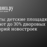 Эксперты: детские площадки занимают до 30% дворовых территорий новостроек