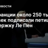 Во Франции около 250 тысяч человек подписали петицию в поддержку Ле Пен