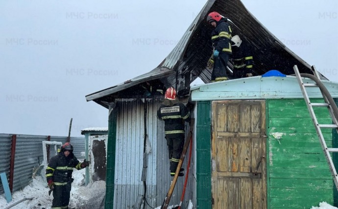 В Песчанском произошел пожар в частной бане