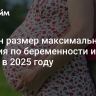 Назван размер максимального пособия по беременности и родам в 2025 году