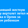 Совершивший жесткую посадку вертолет летел из Иркутска в Орлик за больным ребенком