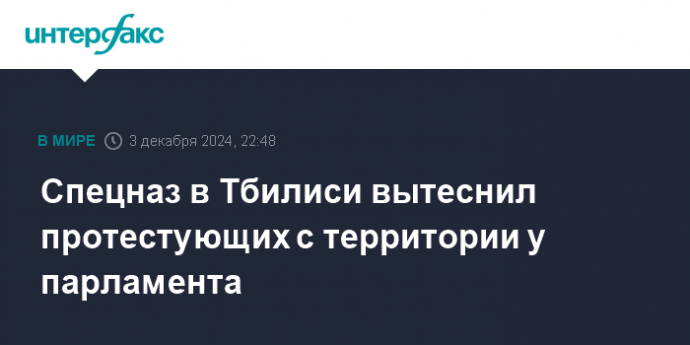 Спецназ в Тбилиси вытеснил протестующих с территории у парламента