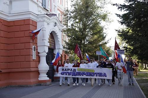 Парад студентов состоялся в Благовещенске