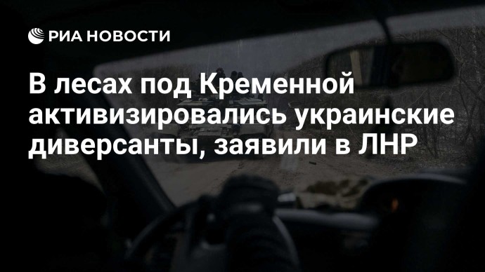 В лесах под Кременной активизировались украинские диверсанты, заявили в ЛНР