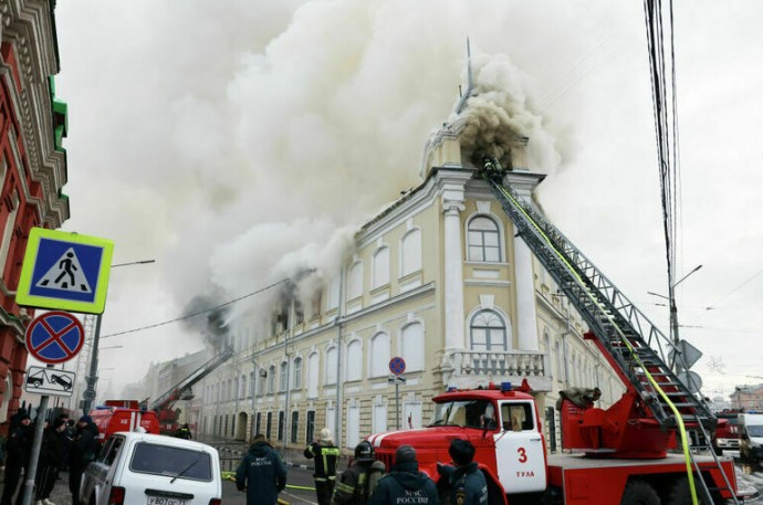 Открытое горение в военном госпитале в Туле ликвидировали