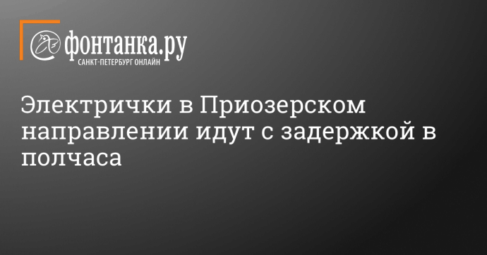 Электрички в Приозерском направлении идут с задержкой в полчаса