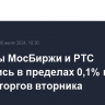 Индексы МосБиржи и РТС снизились в пределах 0,1% в начале торгов вторника