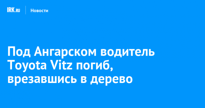 Под Ангарском водитель Toyota Vitz погиб, врезавшись в дерево