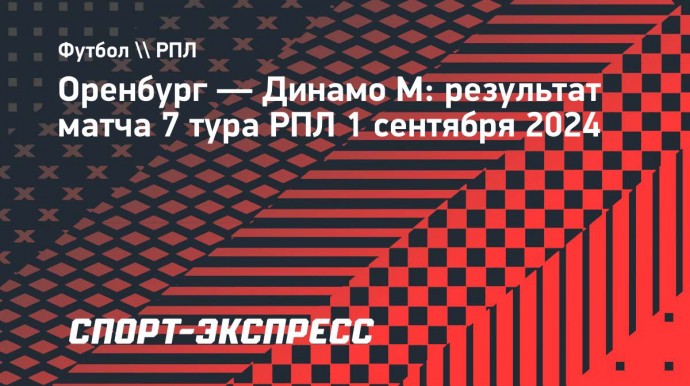 «Оренбург» на 90+6-й минуте ушел от поражения в матче с «Динамо»