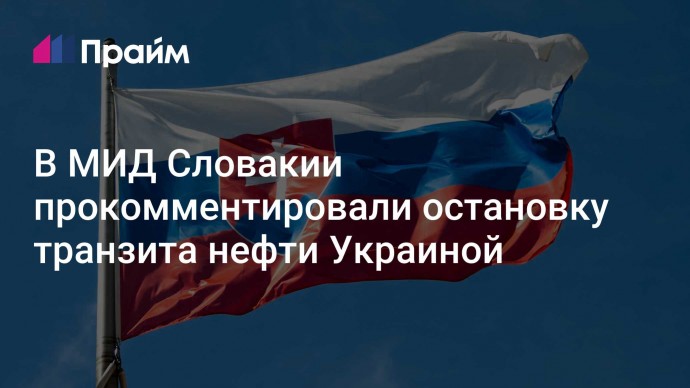 В МИД Словакии прокомментировали остановку транзита нефти Украиной