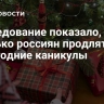 Исследование показало, сколько россиян продлят себе новогодние каникулы