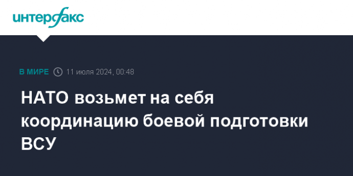 НАТО возьмет на себя координацию боевой подготовки ВСУ