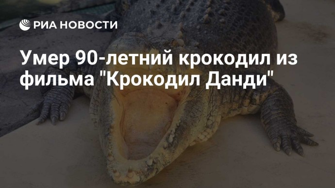 Умер 90-летний крокодил из фильма "Крокодил Данди"