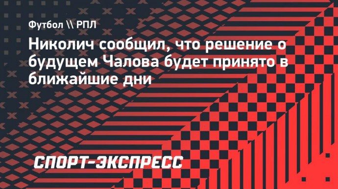 Николич сообщил, что решение о будущем Чалова будет принято в ближайшие дни