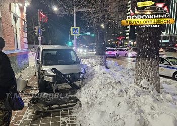 Жесткое ДТП произошло в центре Благовещенска